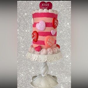 Love and Cupcakes Conversation Hearts Valentine’s day Cake Decor